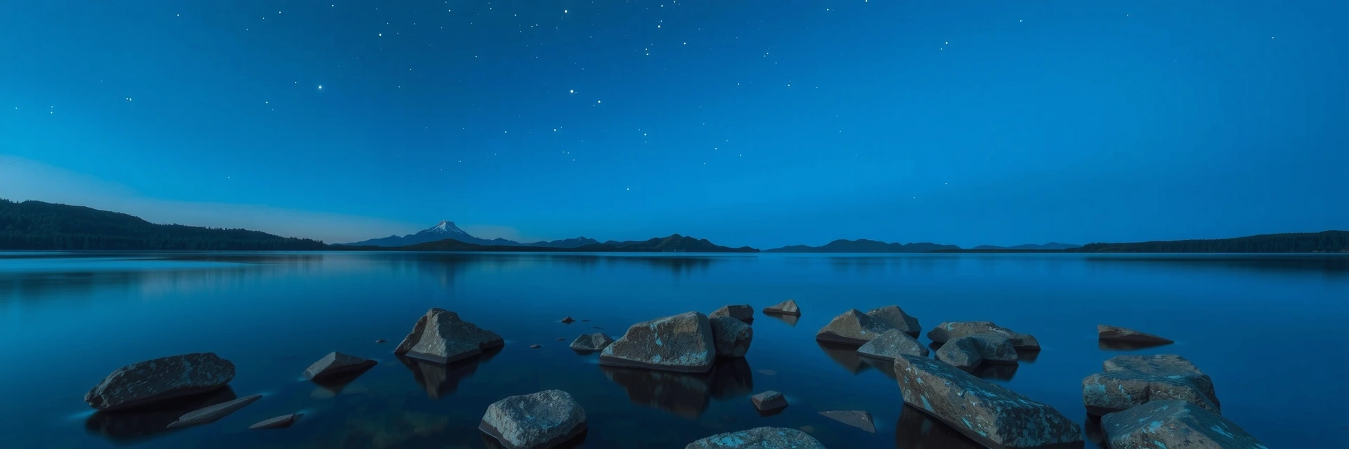 Calm reflective water