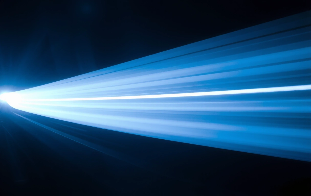 Ethereal light trails representing the flow of digital information