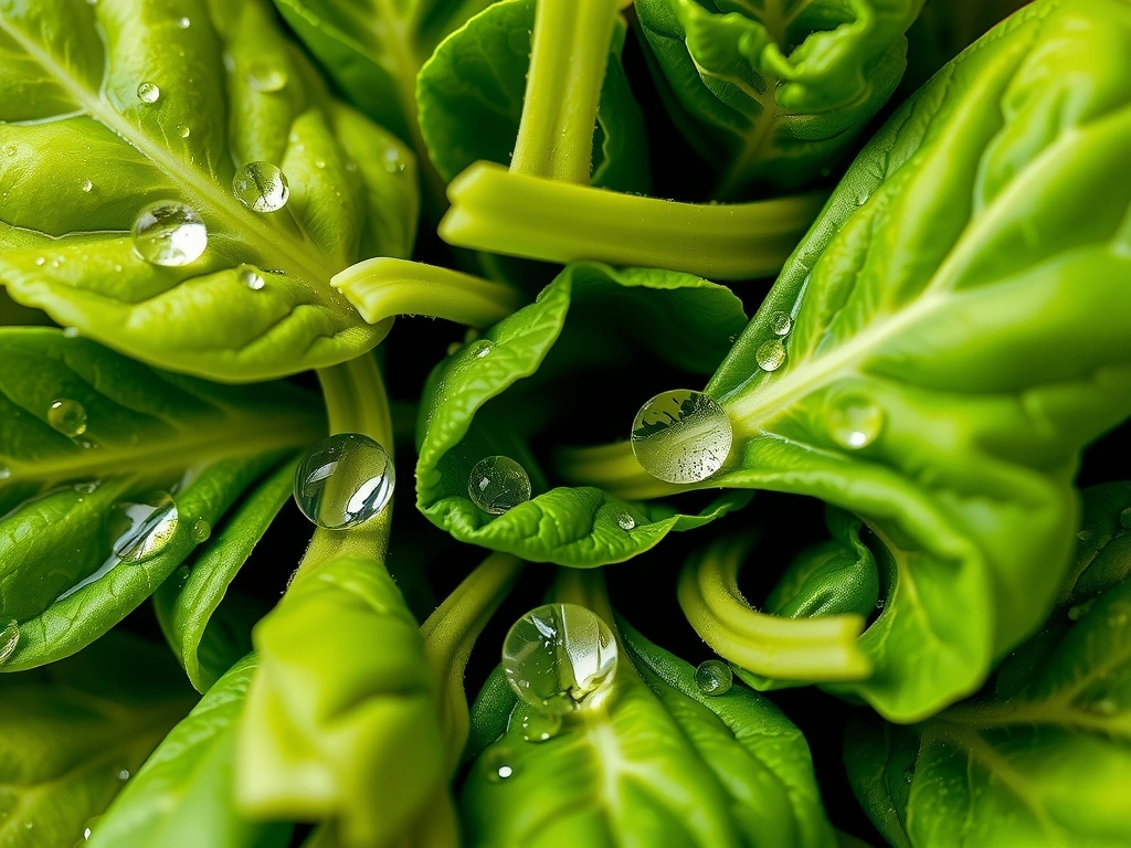 Fresh spinach leaves